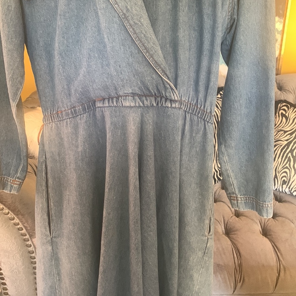 Vintage Talbots blue jean dress size 2 - Picture 4 of 8